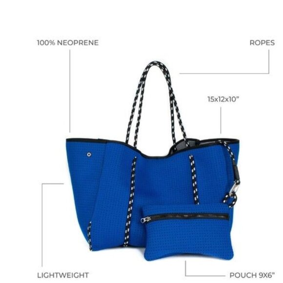 Pop Ups Brand Luxe Perforated Neoprene Tote Bag - NWOT - Picture 4 of 9